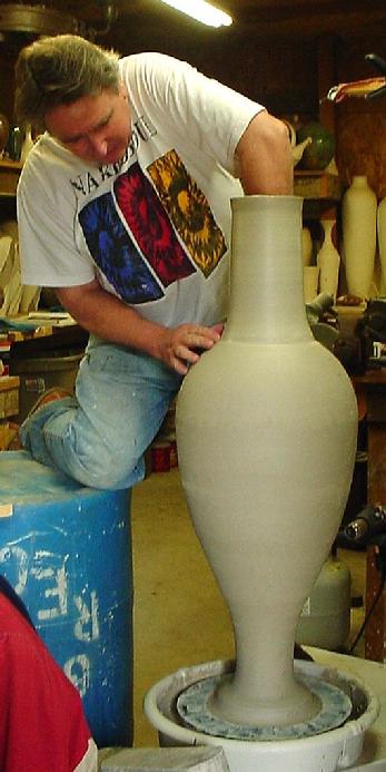 42" tall - 6 hours to throw and 4 hours the next day to trim, what a job! But what fun!
